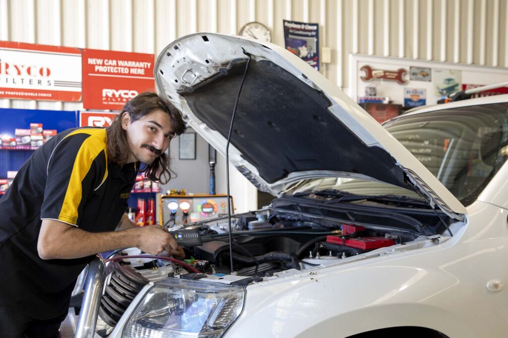 Workshop bay with cars being serviced at Pascoe Mechanical Bayside