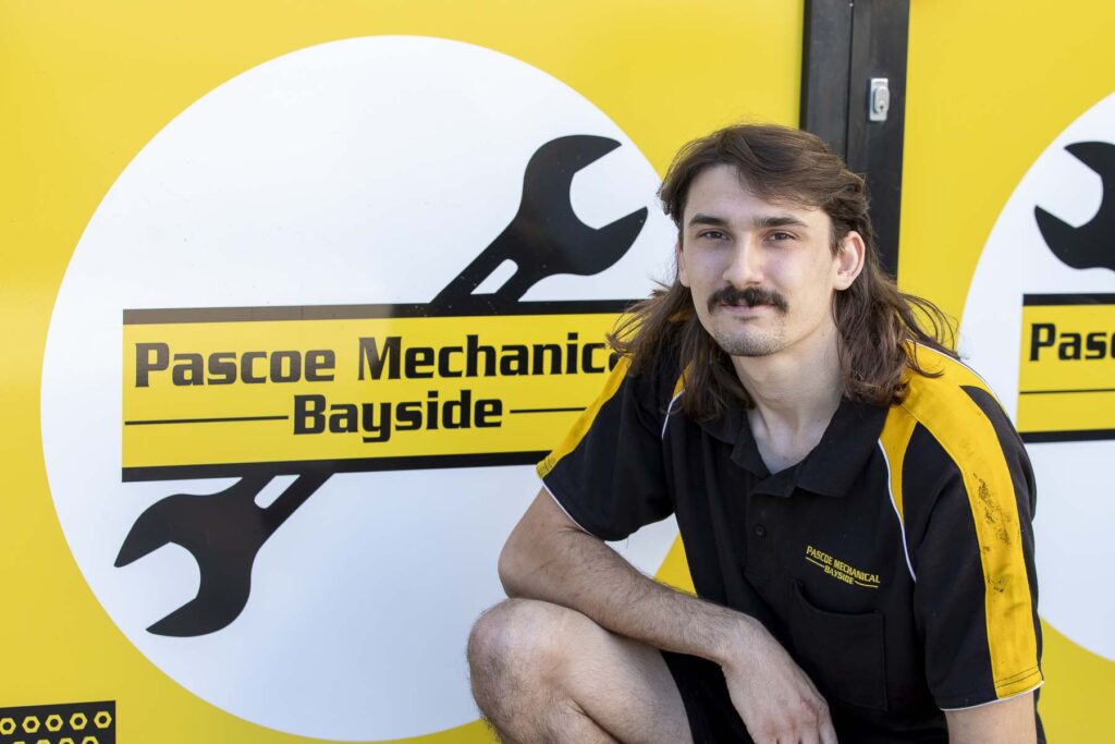 Jarred, automotive technician and qualified mechanic at Pascoe Mechanical in Ormiston